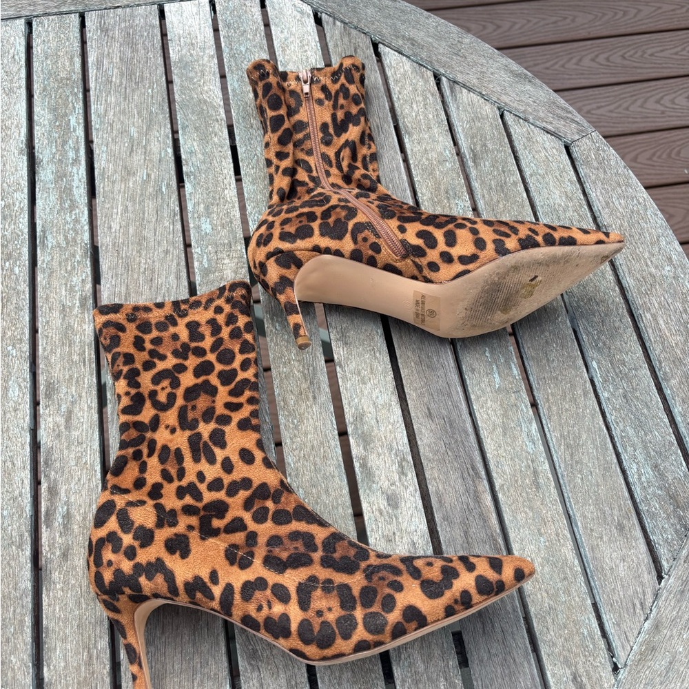 Leopard Print Ankle Boots